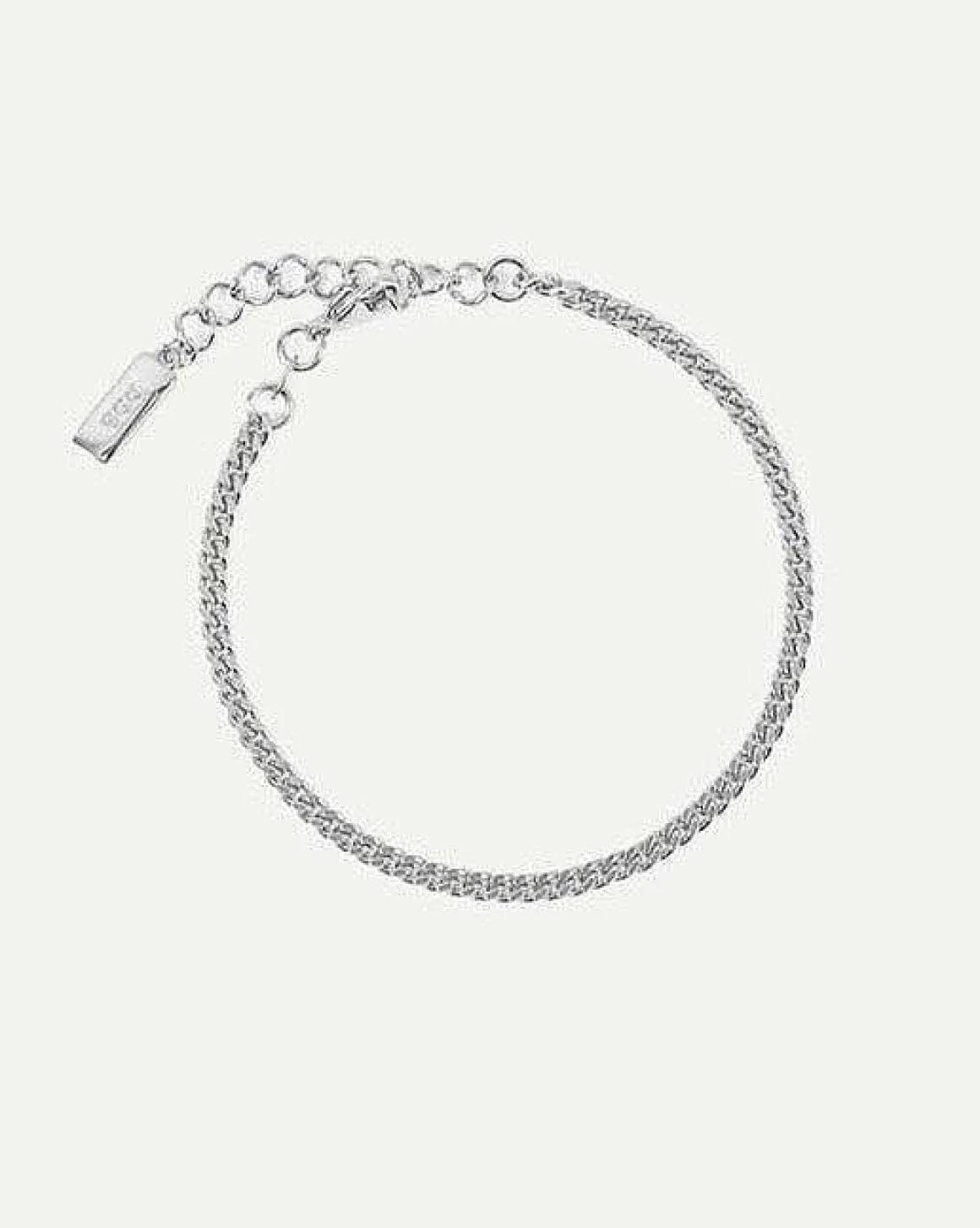 Dear Darling Berlin Fine Curb Chain Bracelet Silver