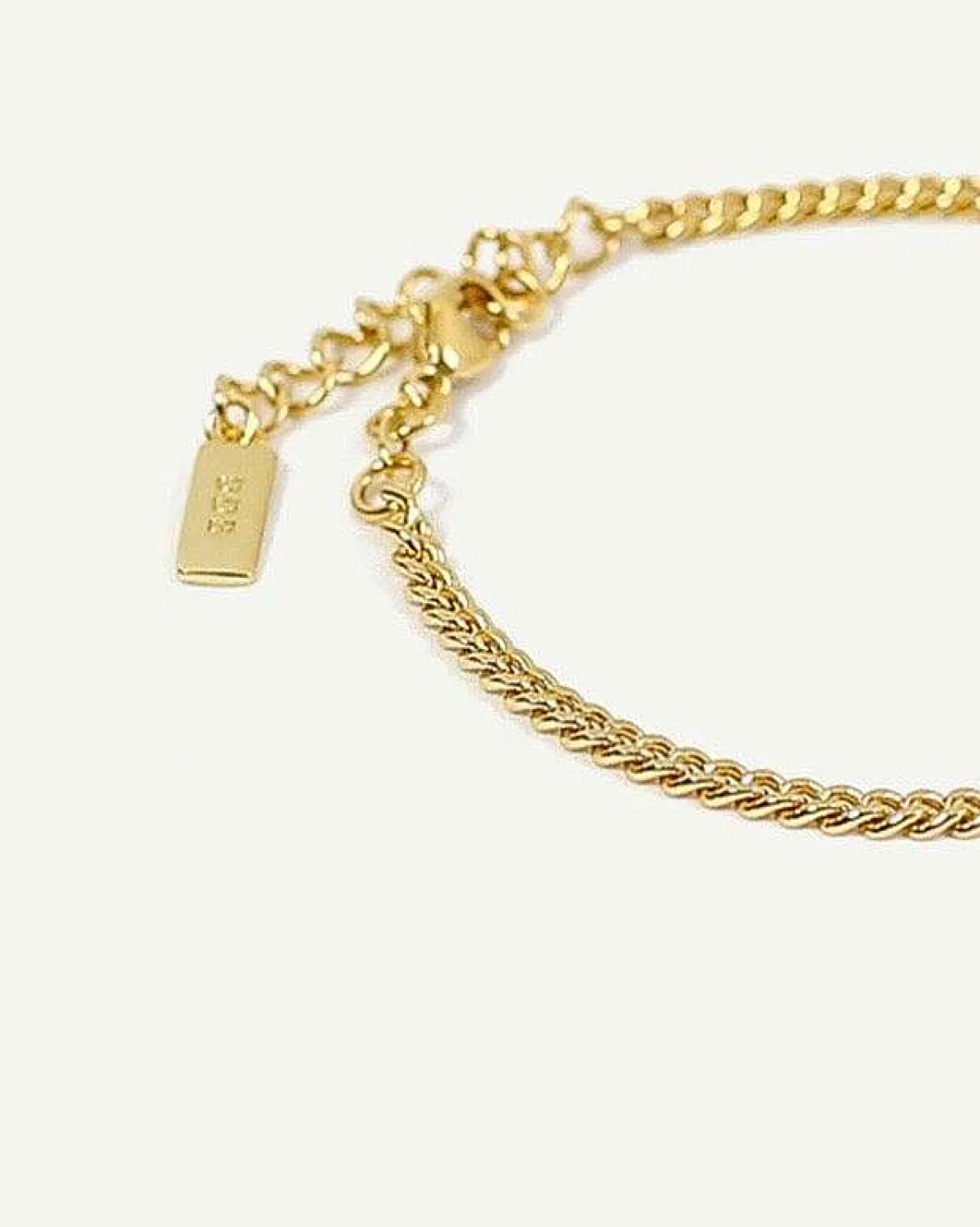 Dear Darling Berlin Fine Curb Chain Bracelet Gold