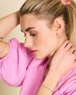 Dear Darling Berlin Twisted Hoop Earrings Silver