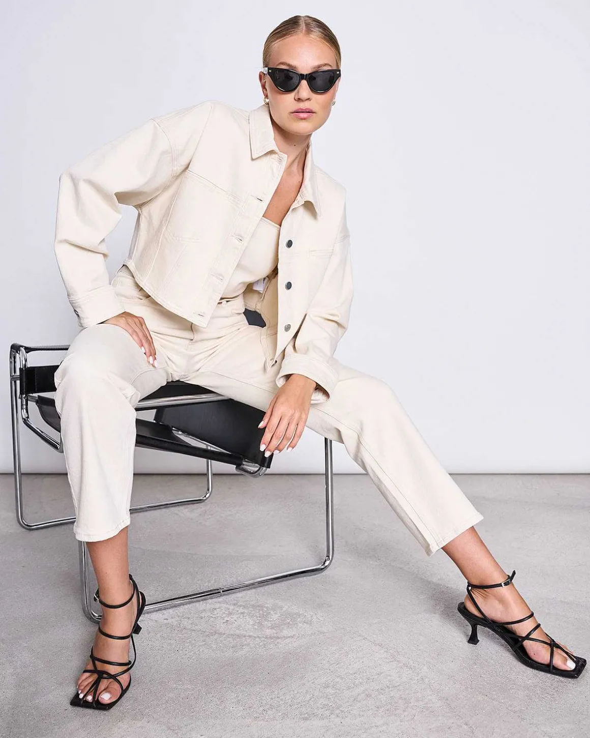 Denim Jacket Aria Ecru