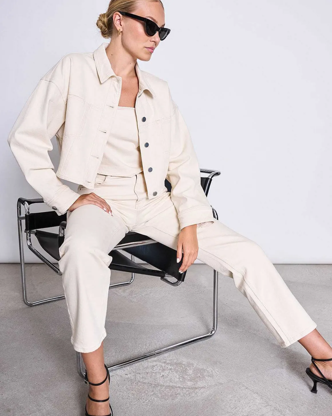 Denim Jacket Aria Ecru