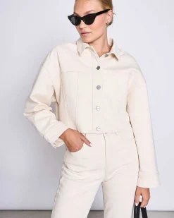 Denim Jacket Aria Ecru