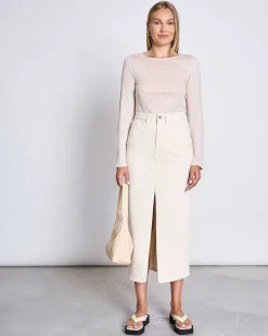 Denim Skirt Luce Ecru