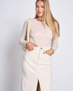 Denim Skirt Luce Ecru