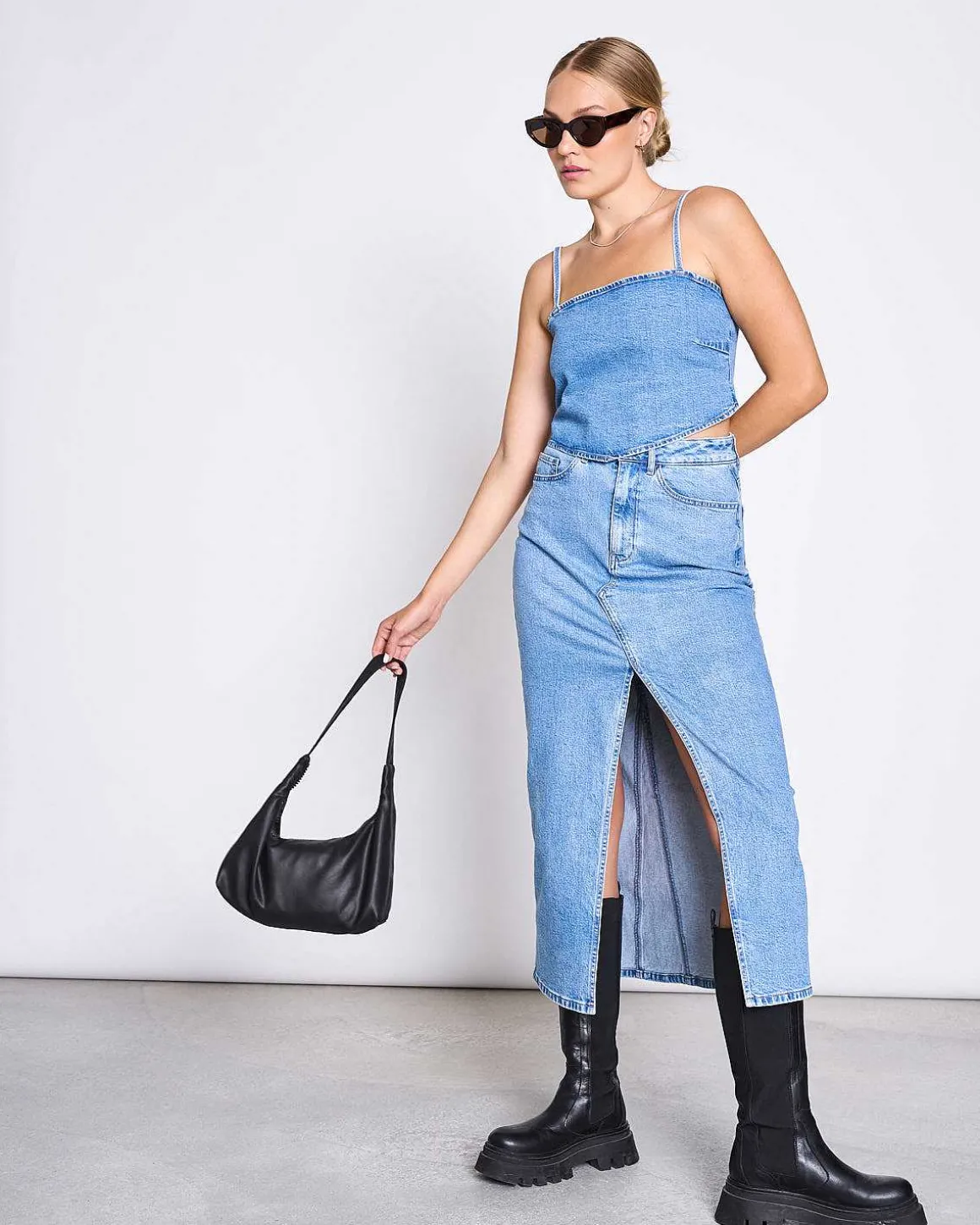 Denim Skirt Luce Light Blue