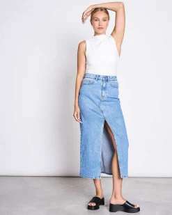 Denim Skirt Luce Light Blue