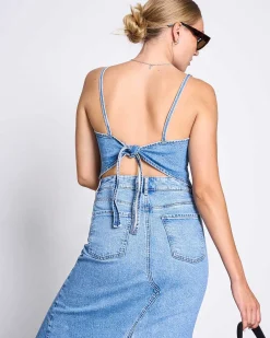 Denim Skirt Luce Light Blue