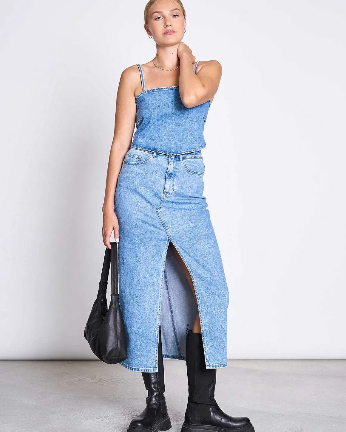 Denim Top Sera Light Blue