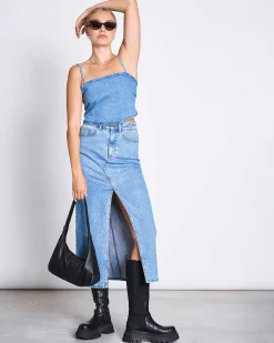 Denim Top Sera Light Blue