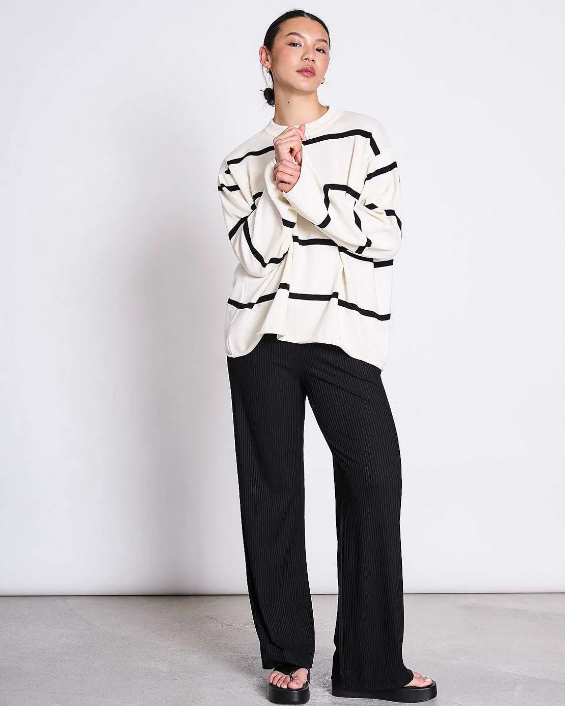 Jumper Marta Striped Offwhite Gots