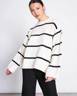 Jumper Marta Striped Offwhite Gots