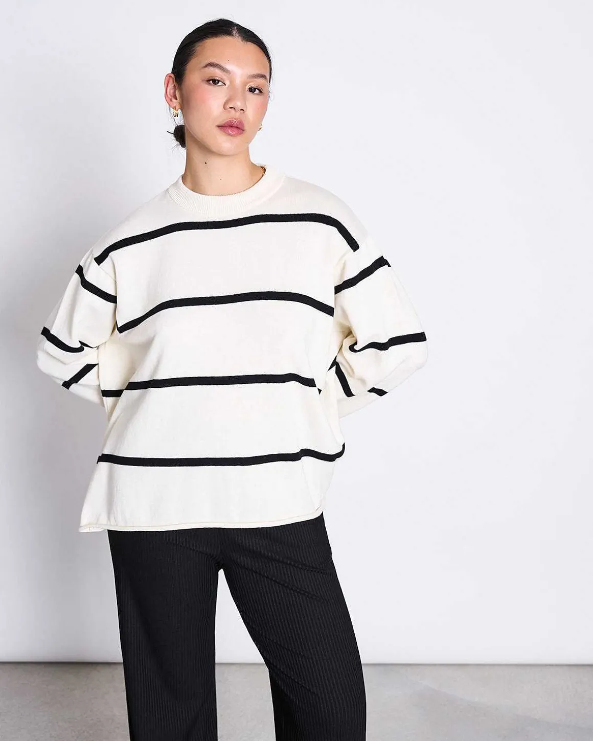 Jumper Marta Striped Offwhite Gots