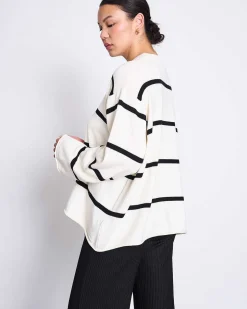 Jumper Marta Striped Offwhite Gots