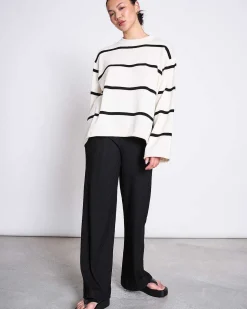 Jumper Marta Striped Offwhite Gots