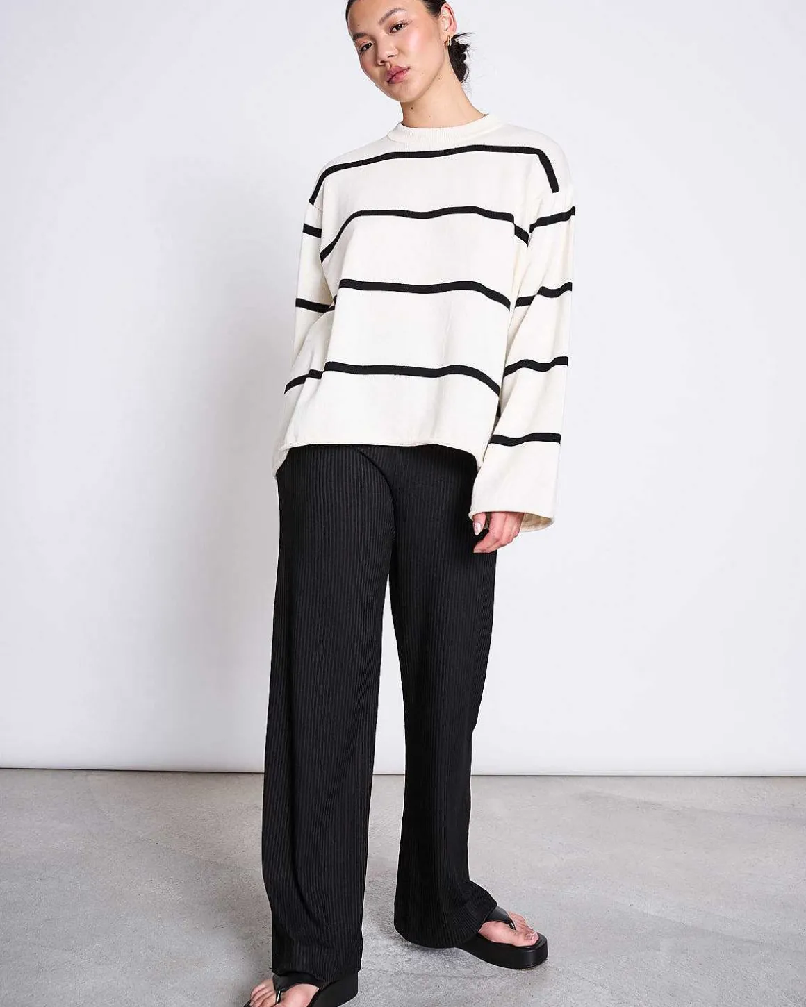 Jumper Marta Striped Offwhite Gots
