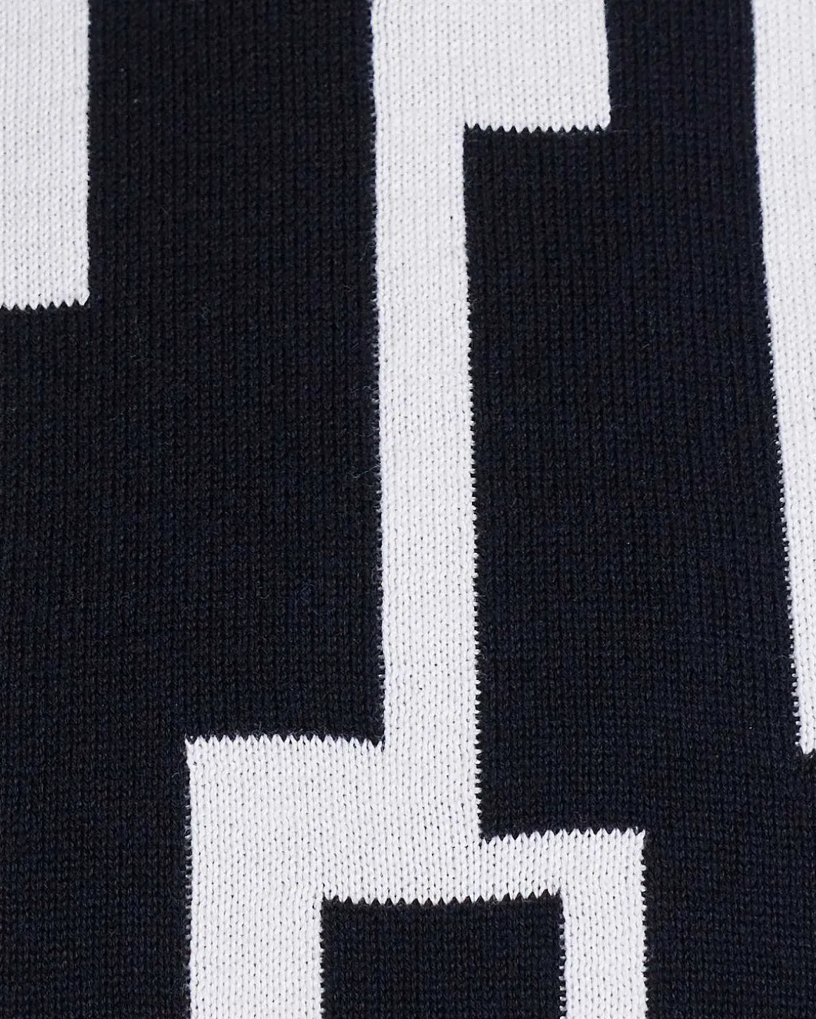 Knit Scarf Leno Offwhite Black Gots