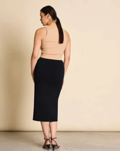 Knit Skirt Cero Black Gots