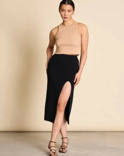 Knit Skirt Cero Black Gots