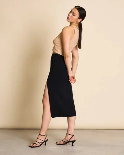 Knit Skirt Cero Black Gots