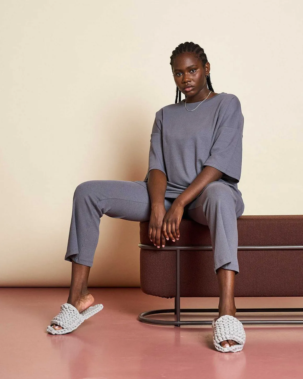 Knit Slippers Berlinette Grey