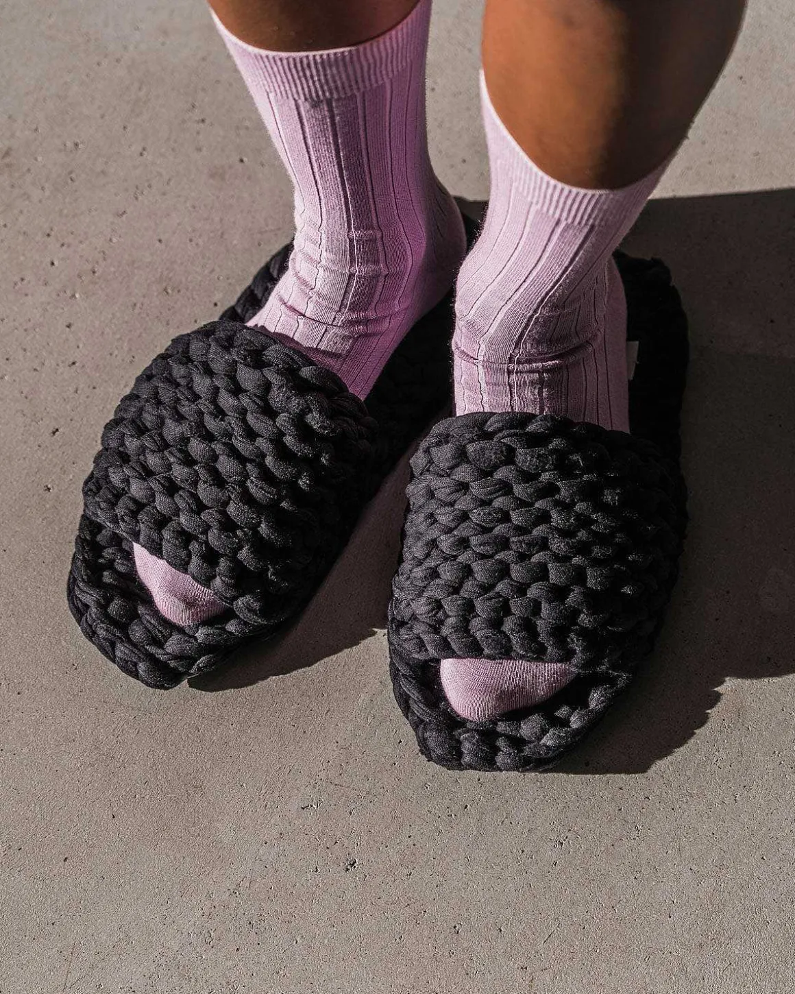 Knit Slippers Berlinette Black