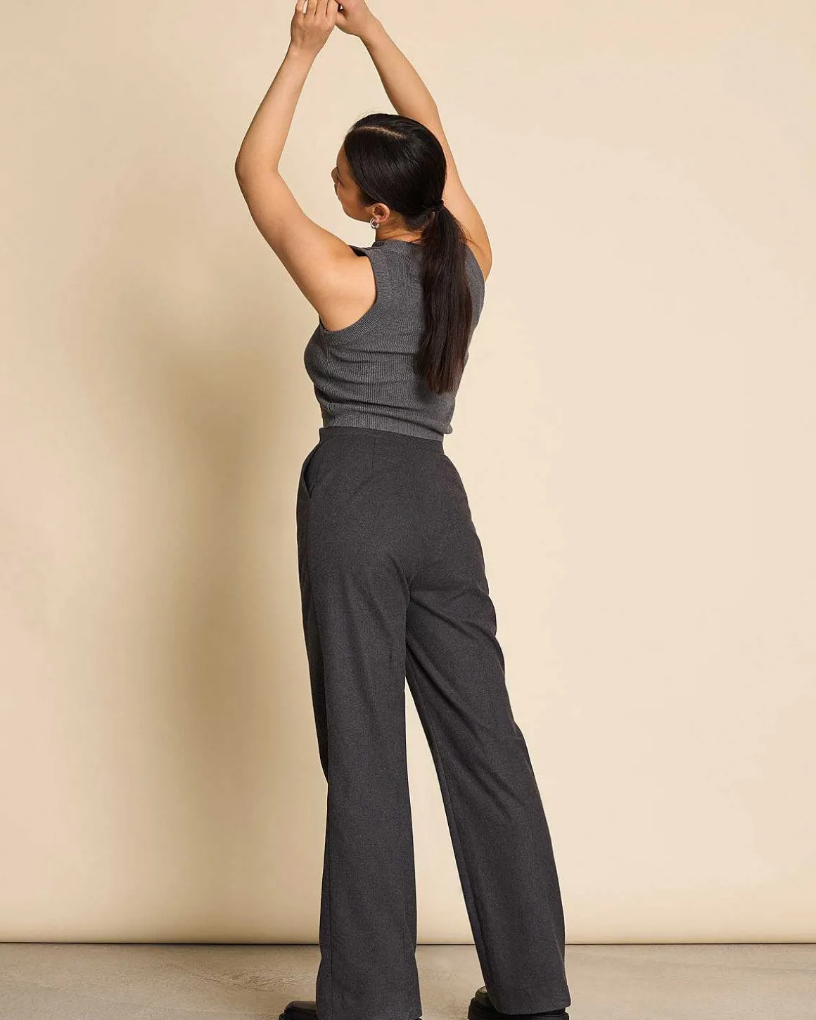 Knit Top Garda Dark Grey Gots