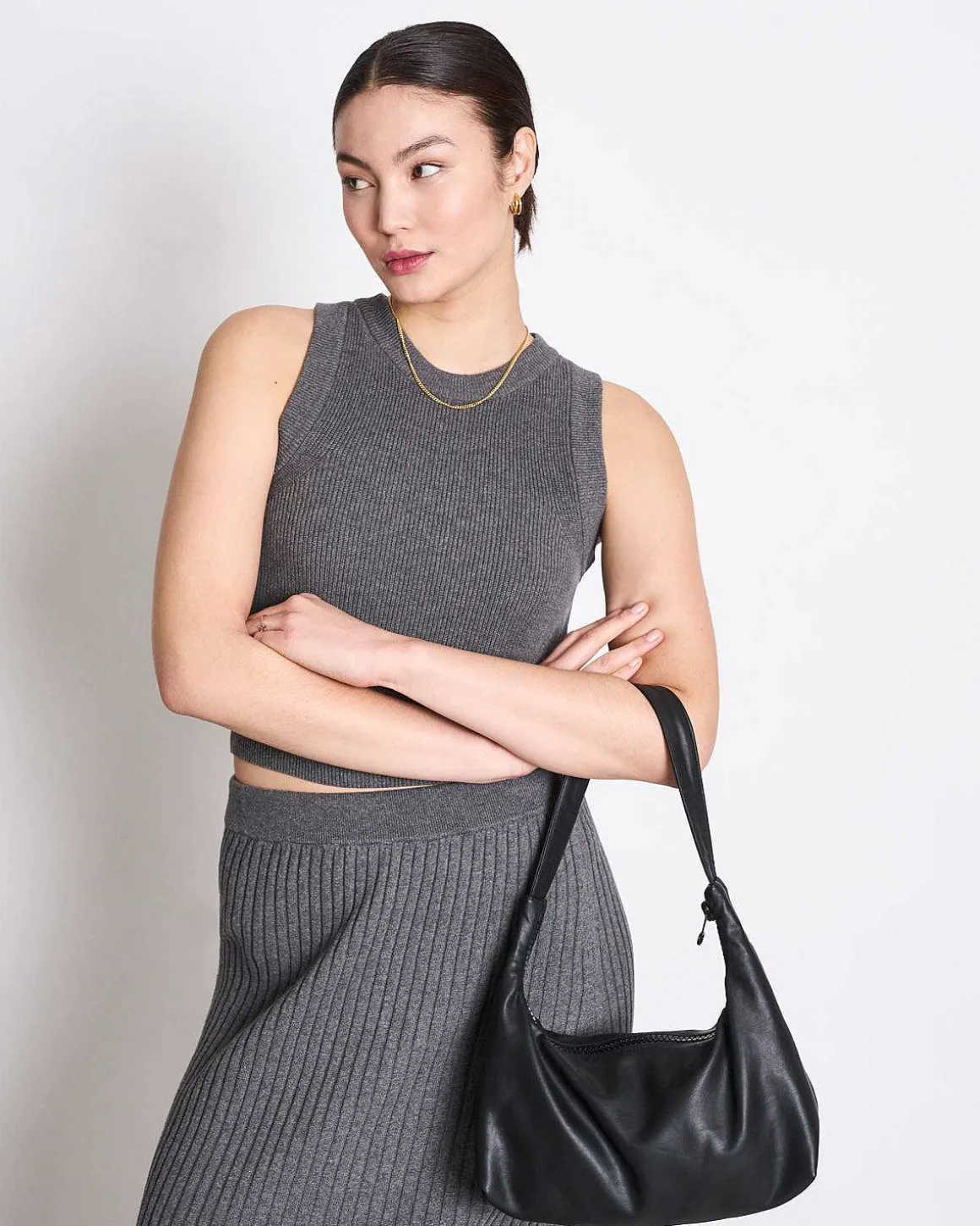 Knit Top Garda Dark Grey Gots