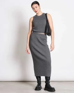 Knit Top Garda Dark Grey Gots