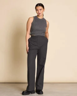 Knit Top Garda Dark Grey Gots