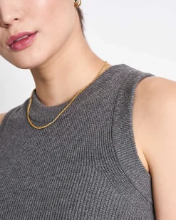 Knit Top Garda Dark Grey Gots