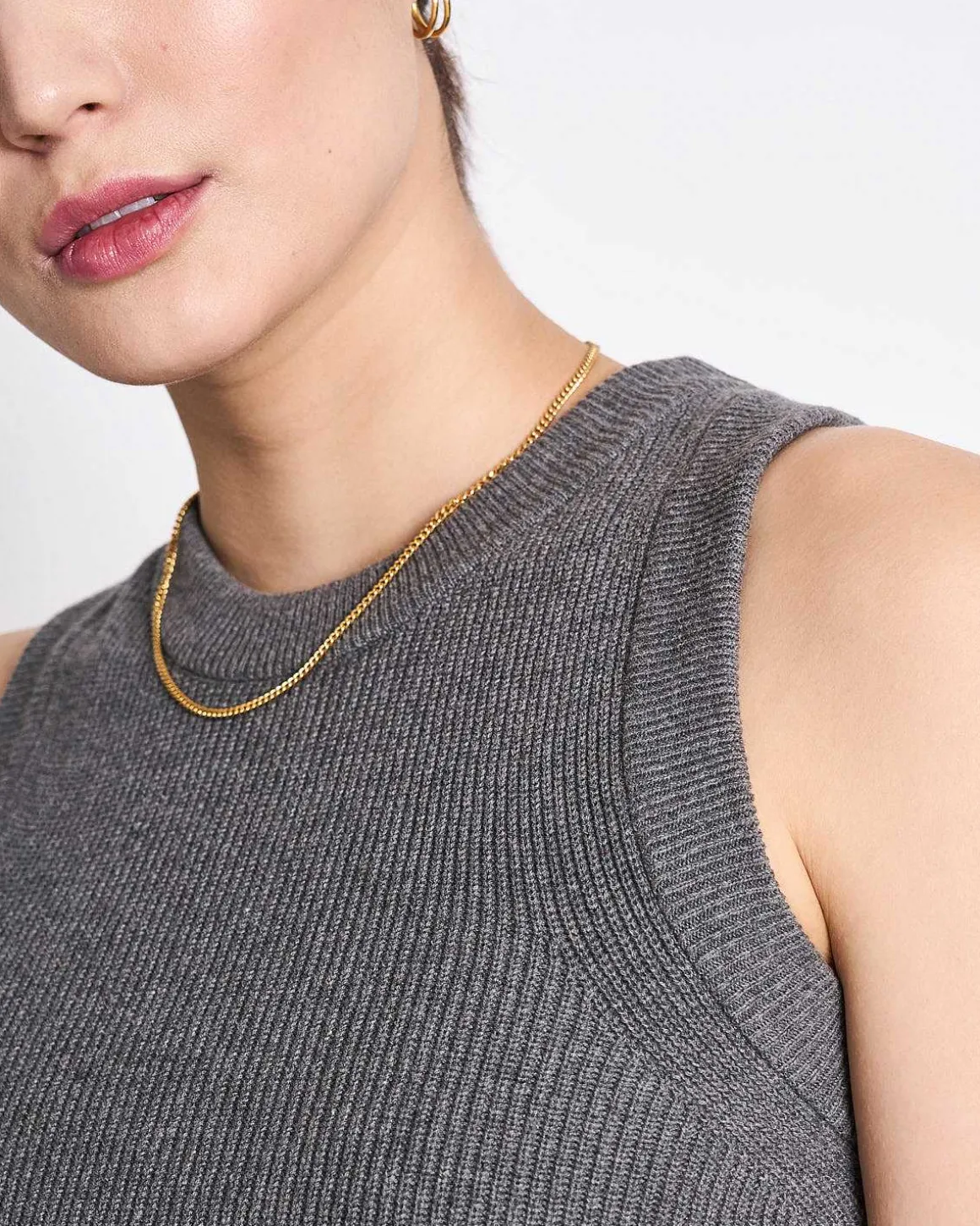 Knit Top Garda Dark Grey Gots