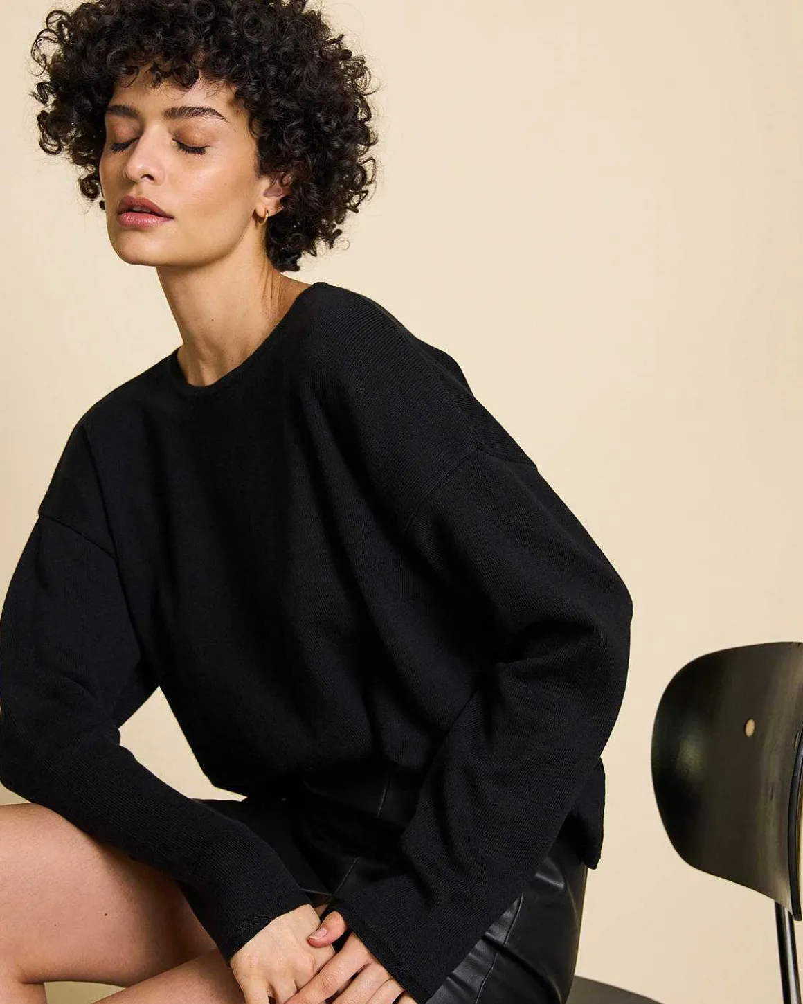 Light Knit Jumper Williamsburg Black Gots