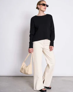 Light Knit Jumper Williamsburg Black Gots