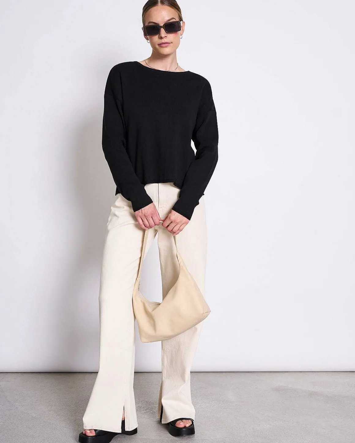 Light Knit Jumper Williamsburg Black Gots