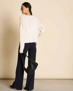 Light Knit Jumper Williamsburg Offwhite Gots