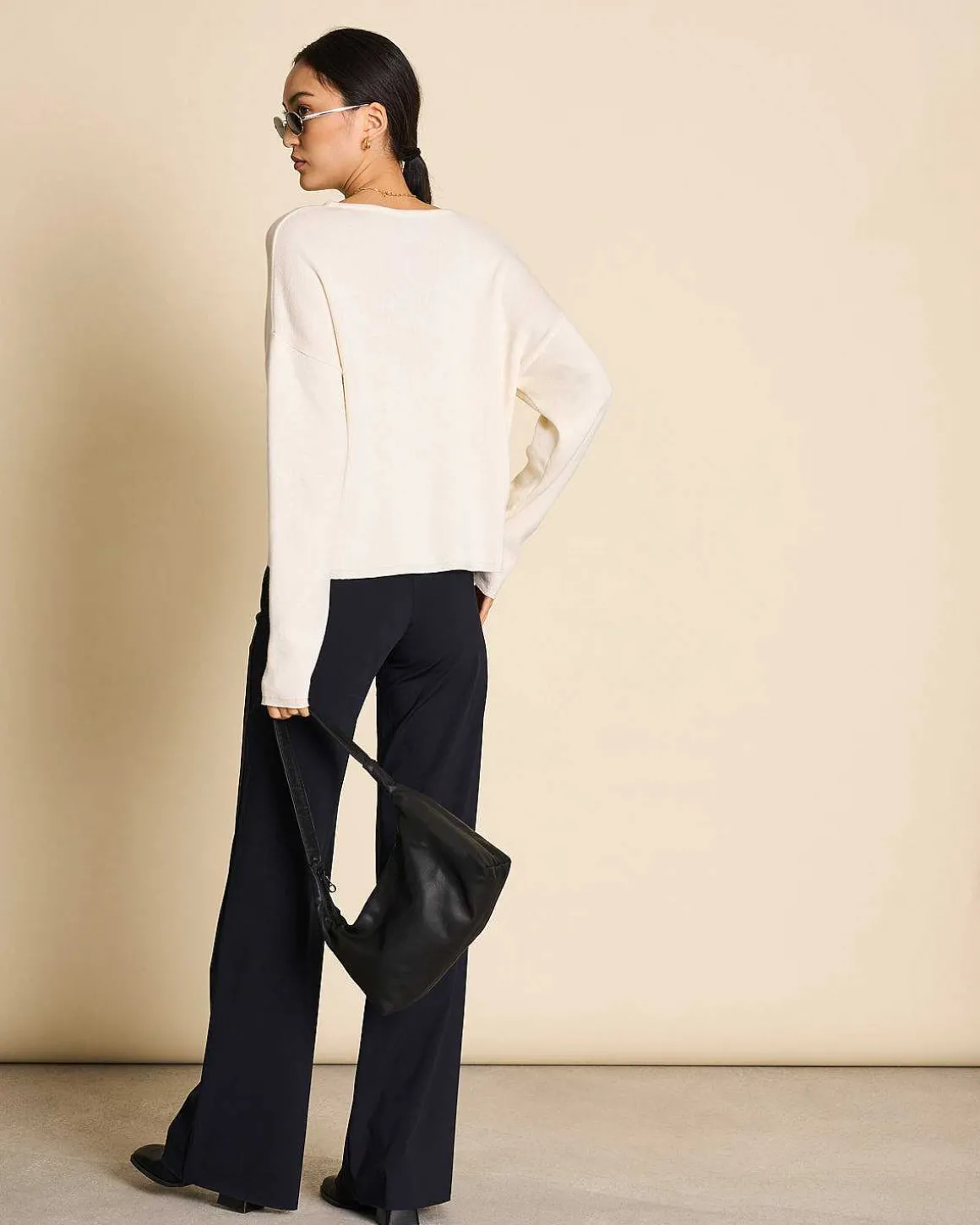 Light Knit Jumper Williamsburg Offwhite Gots