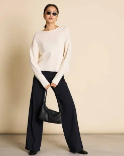 Light Knit Jumper Williamsburg Offwhite Gots