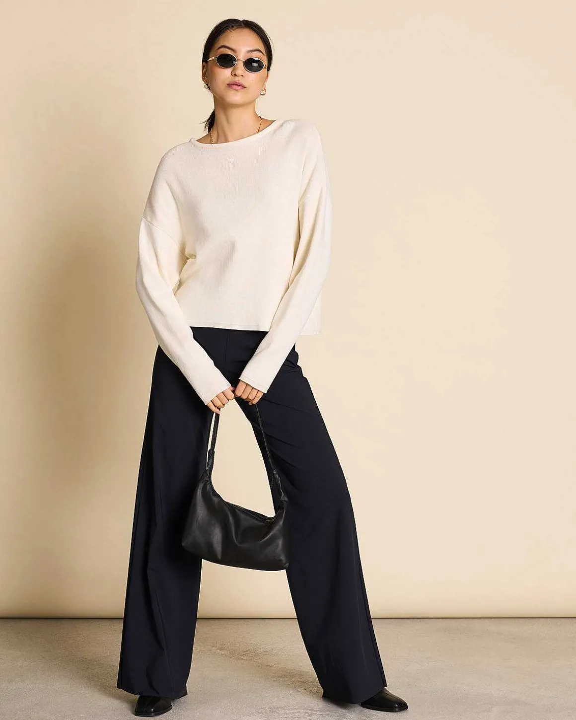 Light Knit Jumper Williamsburg Offwhite Gots