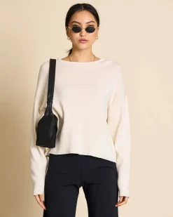 Light Knit Jumper Williamsburg Offwhite Gots