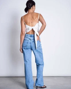 Linen Bow Top Arlon White