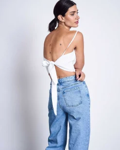 Linen Bow Top Arlon White