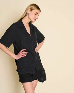 Linen Shirt Gent Black