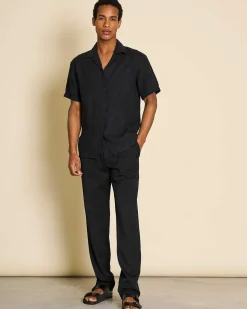 Linen Shirt Gent Black For Men
