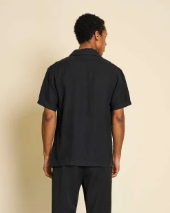 Linen Shirt Gent Black For Men