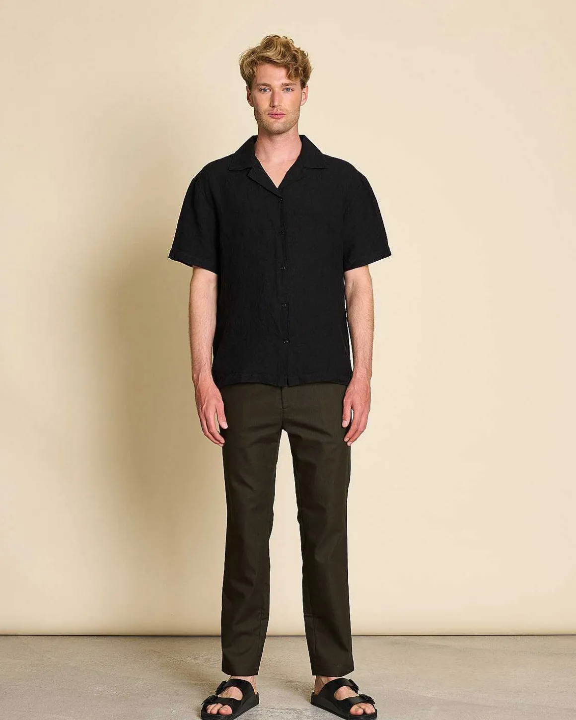 Linen Shirt Gent Black For Men