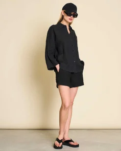 Linen Shirt Mons Black