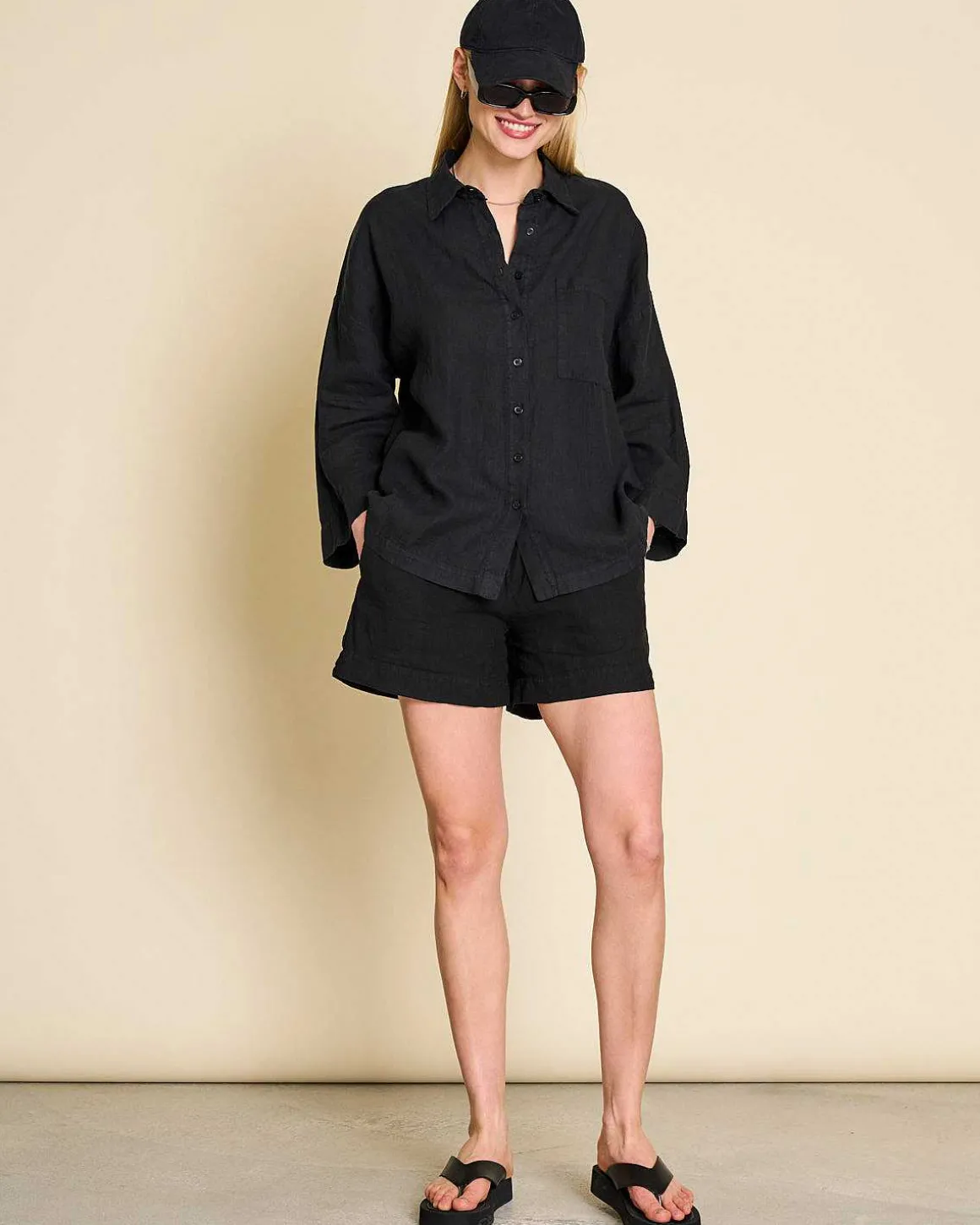 Linen Shirt Mons Black