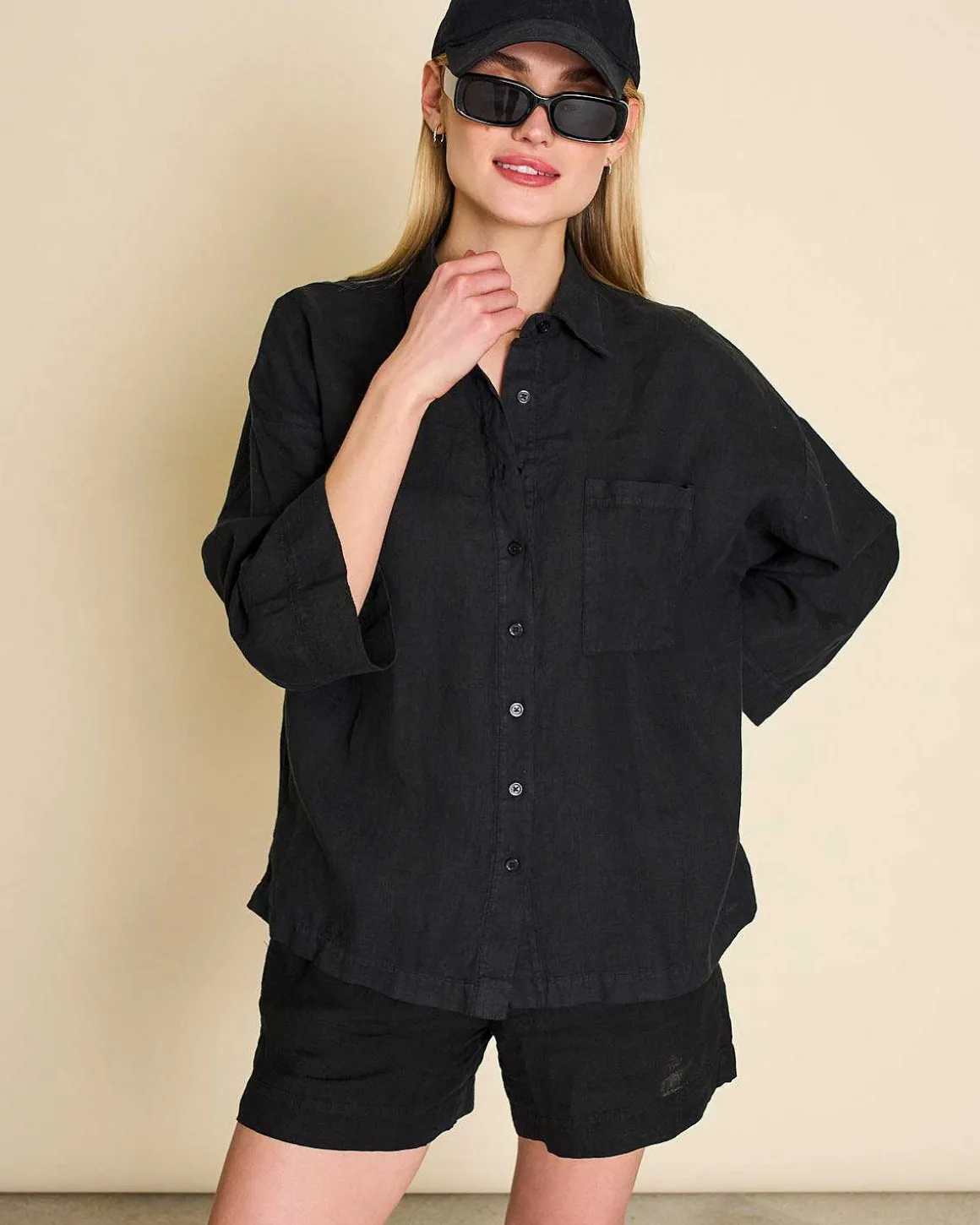 Linen Shirt Mons Black