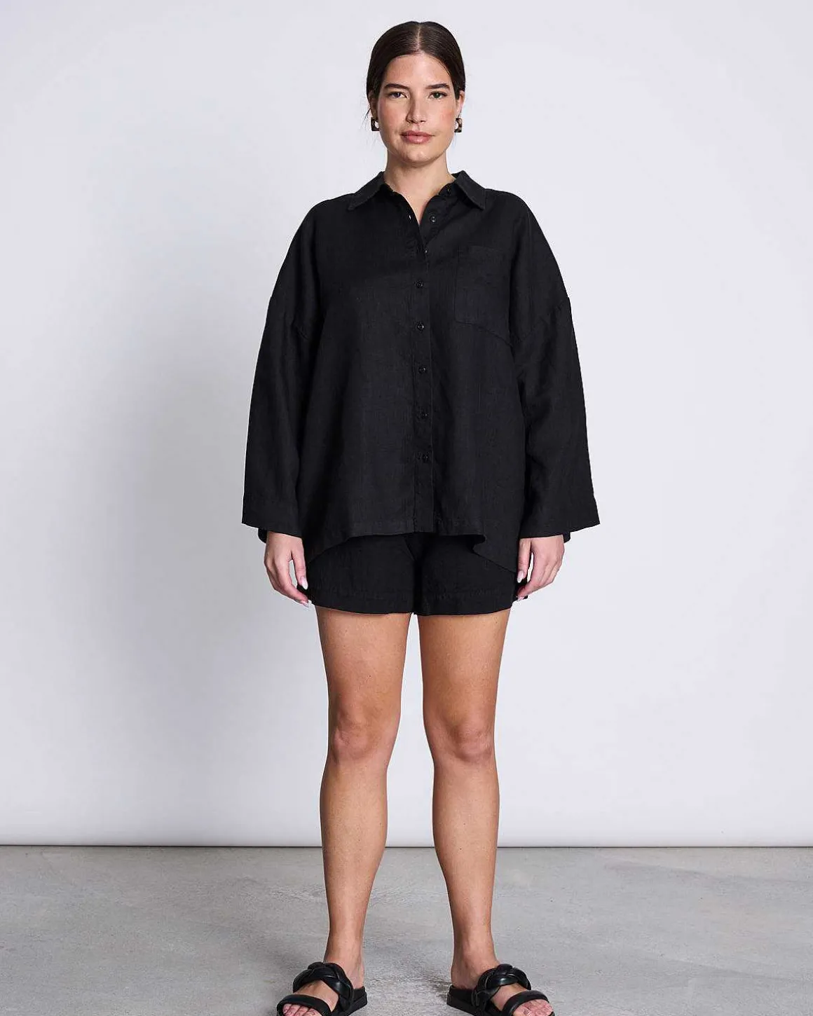 Linen Shirt Mons Black