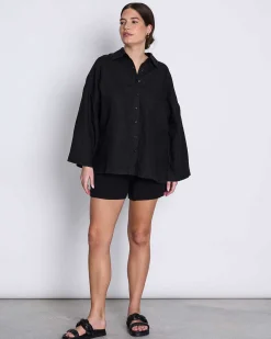 Linen Shirt Mons Black